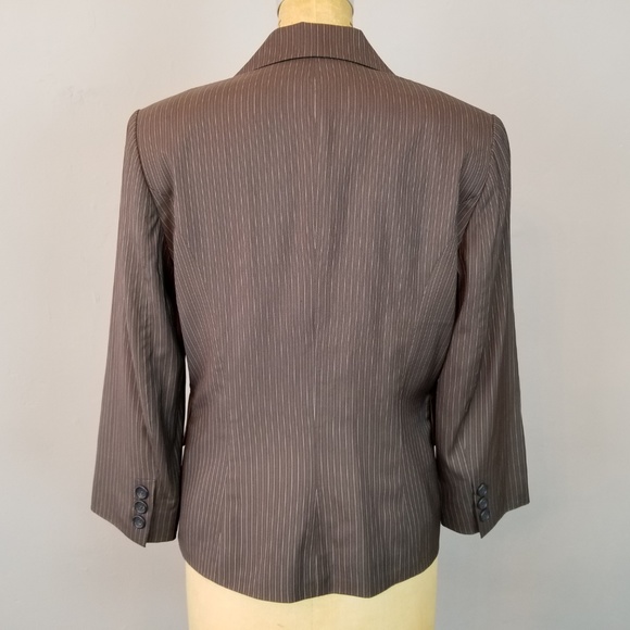 Banana Republic Brown Pinstripe Blazer Jacket - Picture 5 of 8